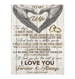 To My Wife You Make Me Better Person I Love You Forever Always Hand Heart Gift From Husband Fleece Sherpa Mink Blanket