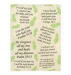 Healing Scriptures Throw Blanket, Prayer Bible Verse