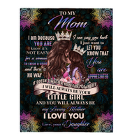 To My Mom No Way I Can Pay You Back Love Loving Mother Gift From Daughter Mandala Fleece Sherpa Mink Blanket