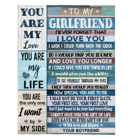 To My GirlFriend Never Forget I Love You Want Be Your Last Everything Gift From Boyfriend Fleece Sherpa Mink Blanket