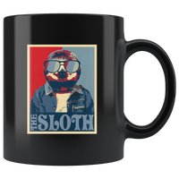 The Sloth Art Black Coffee Mug