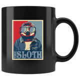 The Sloth Art Black Coffee Mug