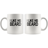 I like his beard white coffee mug