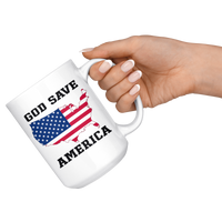 God Save America Kanye Flag White Coffee Mug