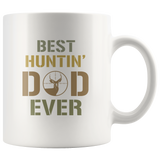 Best hunting dad ever father's day gift white coffee mug