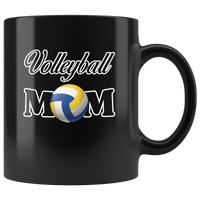 Volleyball mom mother's day gift black coffee mug