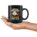 Asshole Dad Smart Ass Son Best Friends For Life, Father's Day Gift Black Coffee Mug