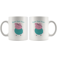 Peppa Pig Daddy Best Dad ever, father's day white gift coffee mug