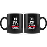 Conspiracy Theory Eye Rest Black Coffee Mug