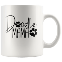 Doodle dog mama, love dog, mother's day gift white coffee mug