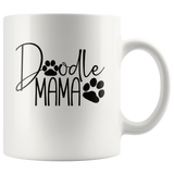 Doodle dog mama, love dog, mother's day gift white coffee mug