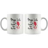 Mom life got me feelin like Hei Hei Chicken White Coffee Mug