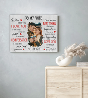 Personalized Custom Name Photo Wedding Anniversary Canvas Gift Ideas For Husband From Wife, Valentines Day Gifts For Him Couple
