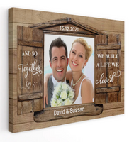 Personalized Custom Name Photo Date Love Wedding Anniversary Gift Ideas Canvas, Valentine Day Gift Canvas For Wife Husband