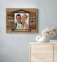 Personalized Custom Name Photo Date Love Wedding Anniversary Gift Ideas Canvas, Valentine Day Gift Canvas For Wife Husband