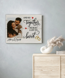 Personalized Custom Name Photo Together Love Anniversary Gift Ideas Canvas, Valentine Day Gift Canvas For Wife Husband Boyfriend Girlfriend Her Him 2023