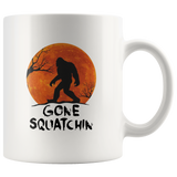 Bigfoot gone squatchin white coffee mug