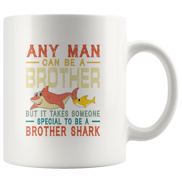 Vintage Someone special to be a Brother shark white coffee mugs, gift for brother