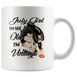 Betty July Girl Boop I'm Not Old I'm Vintage Born In July Birthday Gift White Coffee Mug