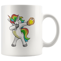 Unicorn Dabbing Softball White Coffee Mug