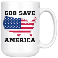 God Save America Kanye Flag White Coffee Mug