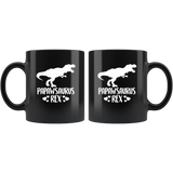 Papawsaurus Rex Dad Father's Day Gift Black Coffee Mug