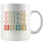 Vintage 1989 birthday white gift coffee mug