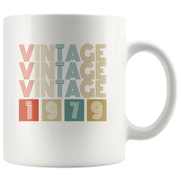 Vintage 1979 birthday white gift coffee mug