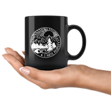 I Hate People I Love Camping Black Coffee Mug