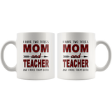 I have two titles Mon and Teacher rock them both, mother's day white gift coffee mug