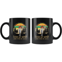 Hiking camping and into the forest i go to lose my mind and find my soul men vintage coffee mug