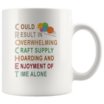 Could result in overwhelming craft supply hoarding and enjoyment of time alone yarn crochet white coffee mugs gift