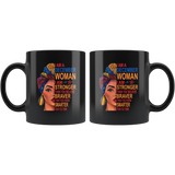 December woman I am Stronger, braver, smarter than you think, birthday gift black coffee mug