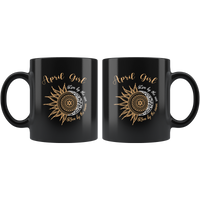 April Girl Live By The Sun Love By Moon Born In April Birthday Gift Black Coffee Mug