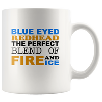 Blue Eyed Redhead The Perfect Blend Of Fire And Ice White Coffee Mug