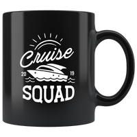 Cruise squad 2019 black coffee mug