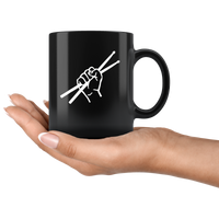 Drumsticks Drummer Black coffee mug