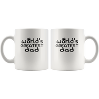 World's greatest dad father's day gift white coffee mug