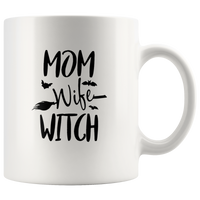 Mom Wife Witch Funny Halloween Gift White Coffee Mug