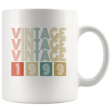 Vintage 1999 birthday white gift coffee mug
