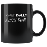 A Little Dolly A Little Cardi Black Coffee Mug