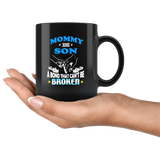 Mommy and son a bond that can't be broken mother gift black coffee mugs