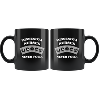 Minnesota Nurses Never Fold Play Cards Black Coffee Mug