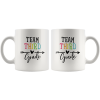 Team third grade back to school white coffee mug