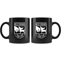 Chihuahua best friends for life black coffee mug