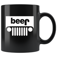 Beer Jeep Funny Drinking Black Coffee Mug