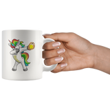 Unicorn Dabbing Softball White Coffee Mug