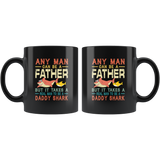 Real man to be a daddy shark vintage, dad, father's day gift coffee mug