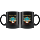 Pisces girl the soul of a witch fire lioness heart hippie mouth sailor black coffee mug
