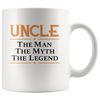 Uncle the man the myth the legend white gift coffee mug